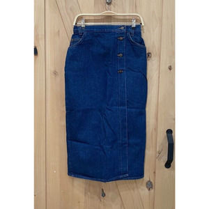 Blue Jean Wrap Skirt USA Made 10